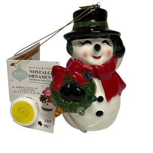 Merry Moments Nostalgic Snowman Ornament